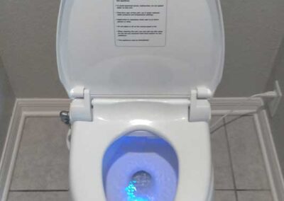 Toilet installation by Decker Plumbing & Drains