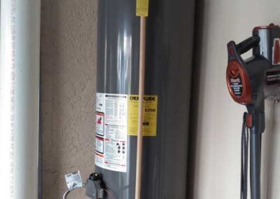 Residential water heater installed by Decker Plumbing & Drains